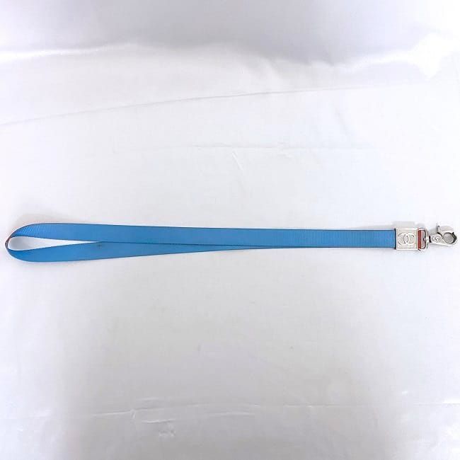 Chanel Neck Strap Blue Red Sport Ec20202 Excellent Condition