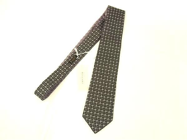 Bvlgari 100% Silk Reversible Tie Business Men's Pink And Black Bi1399