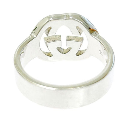 Gucci Silver Interlocking G Ring 5.0g 925 Engraved 307477 Ring with Box