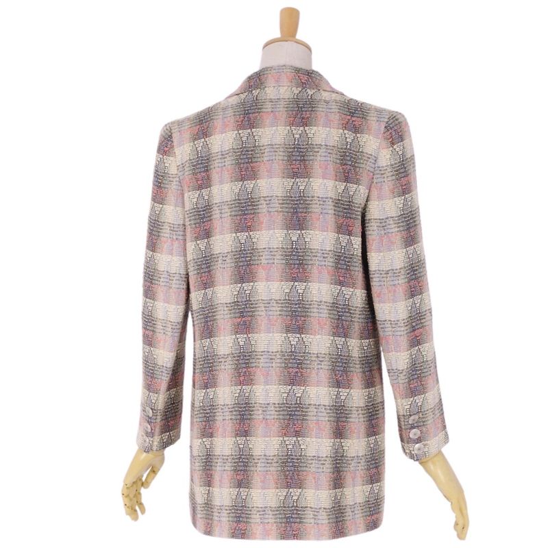Vintage Chanel 98P Jacket Tailored Jacket Double Breasted Coco Mark Tweed