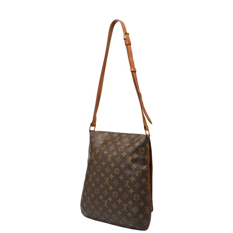 Louis Vuitton Monogram Musette Crossbody Shoulder Bag M51256 Brown PVC Leather