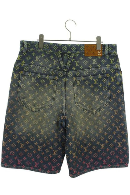 Louis Vuitton 23SS Rm231 YM4 Hod77w Rainbow Monogram Denim Half Pants Men's 33