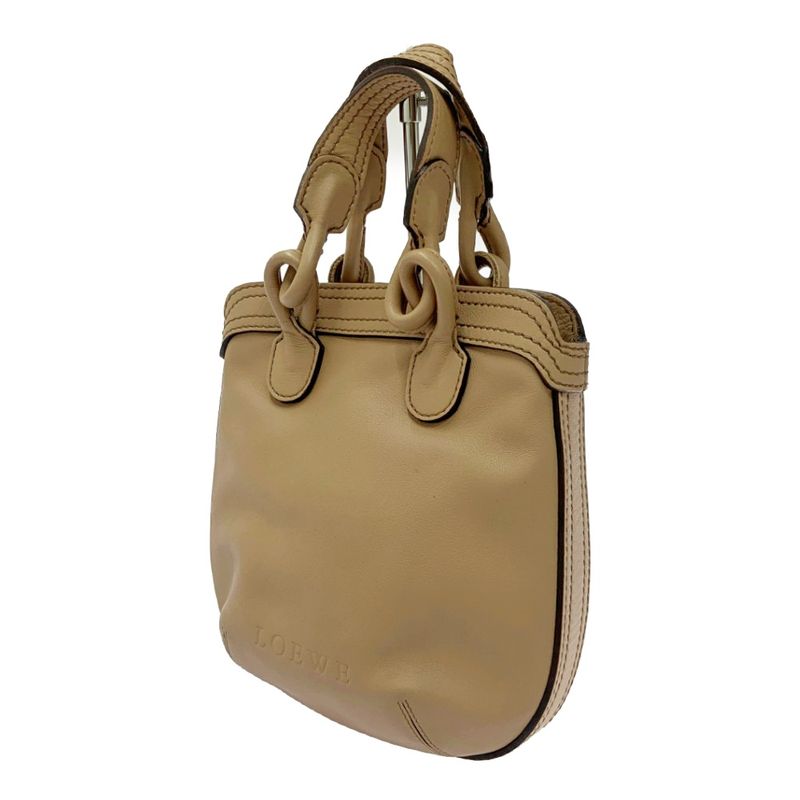 Loewe Leather Fiesta 2way Handbag Beige 386958 Handbag