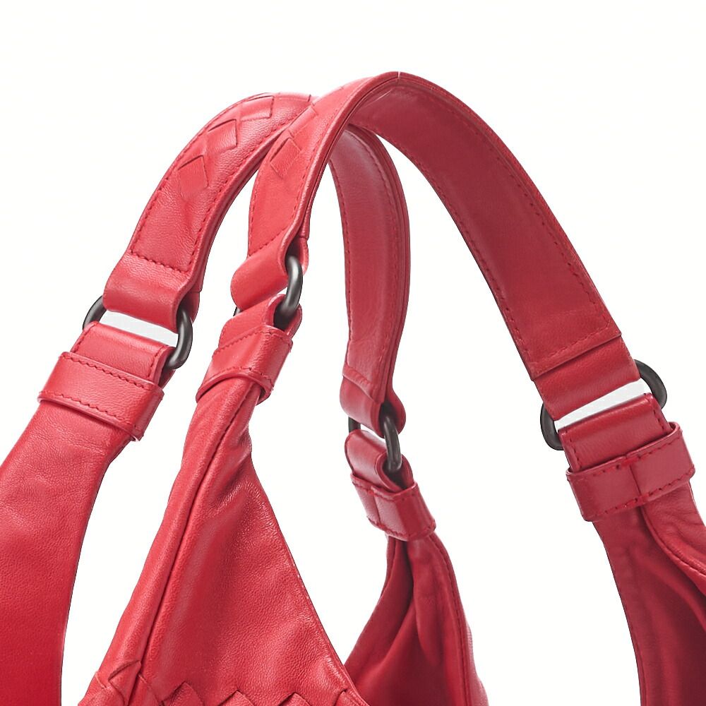 Bottega Veneta Shoulder Bag Tote Bag Intrecciato Lambskin Red Women's Bag Brand