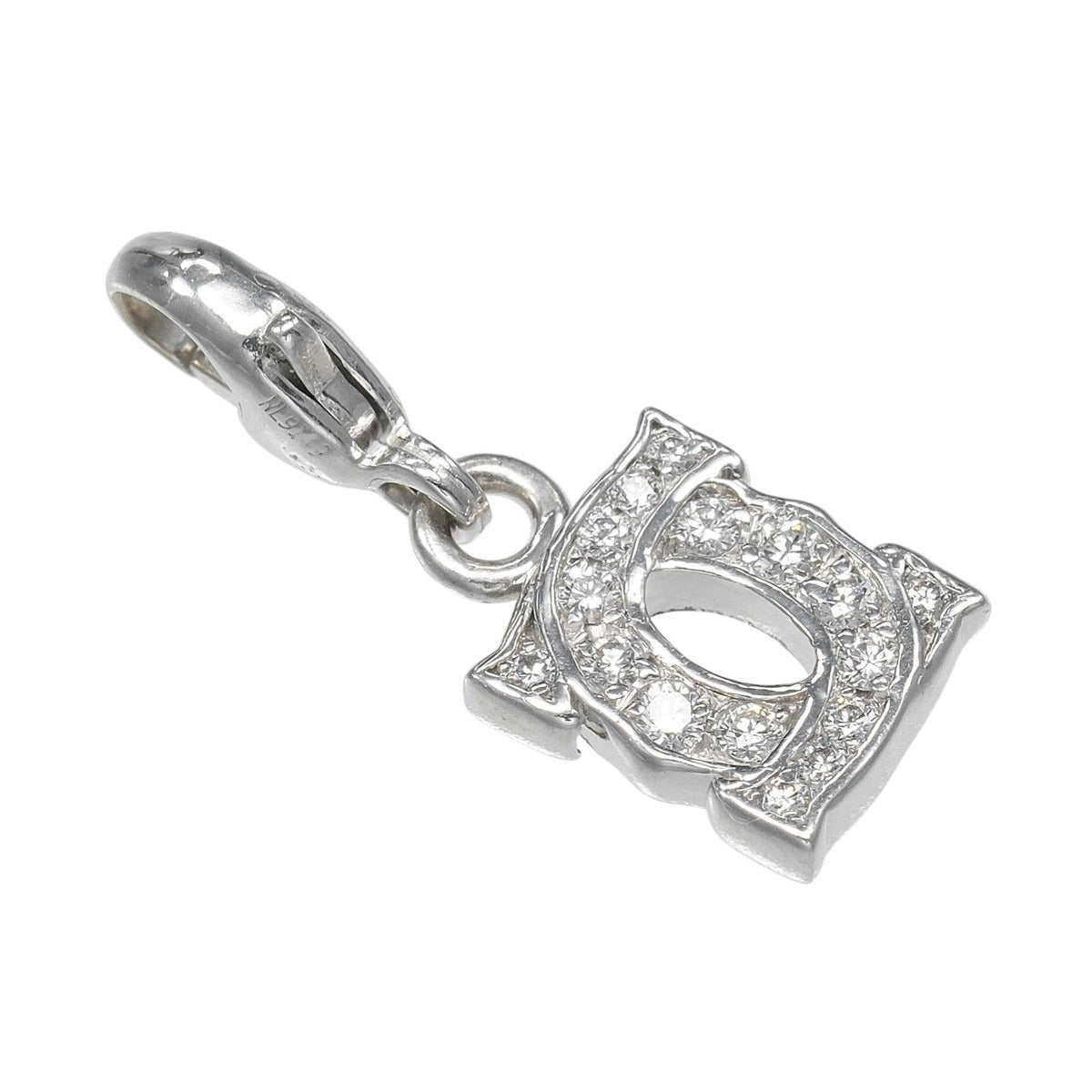 Cartier 2C Baby Charm Gold Diamond Pendant Top