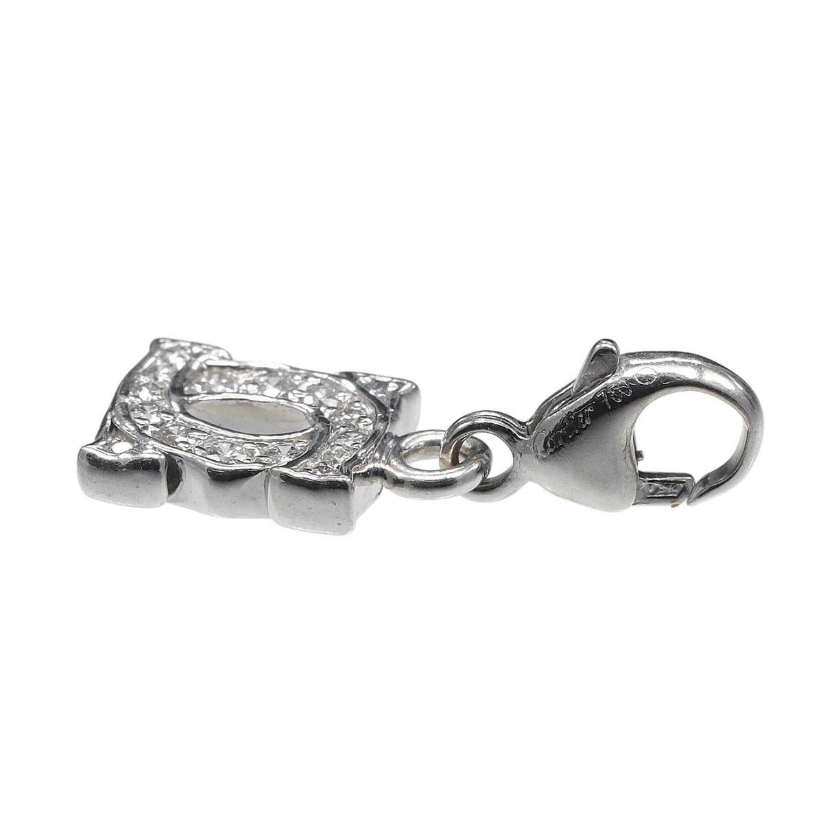 Cartier 2C Baby Charm Gold Diamond Pendant Top — view 6
