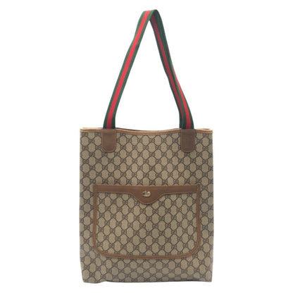 Gucci Vintage Sherry Line GG Supreme Brown 39.02 Tote