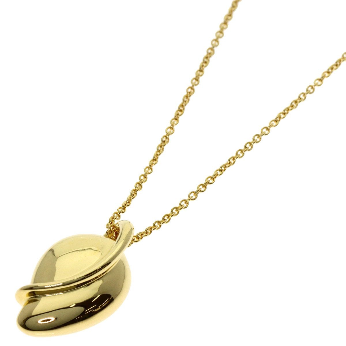 Tiffany & Co. Leaf Elsa Peretti Necklace 18K Yellow Gold
