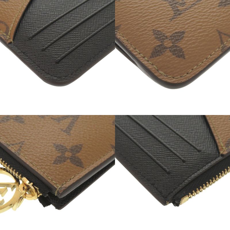 Louis Vuitton Porte Carte Romy Monogram Reverse M81912 IC Chip Brown Card Case