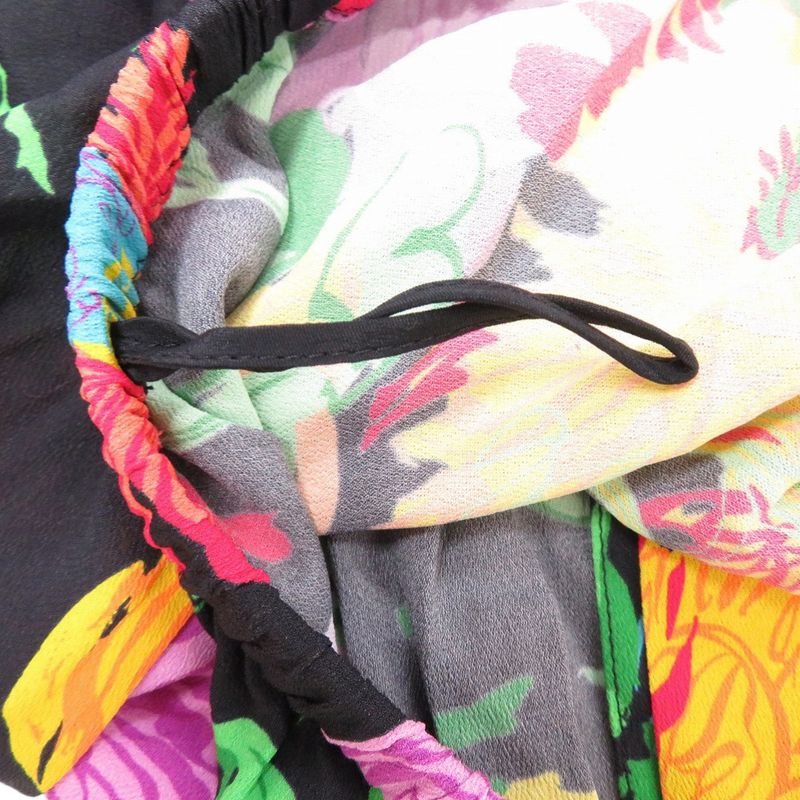 Gucci Ken Scott Print Rayon Cotton Black Long Skirt 1113 Gucci