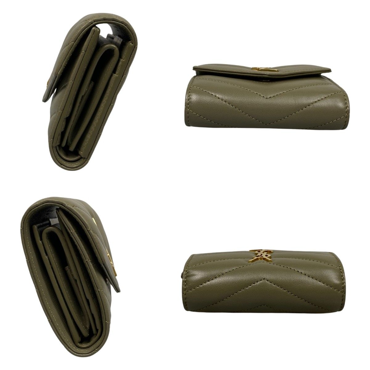 Saint Laurent Monogram YSL Cass Andra Multi Wallet Trifold