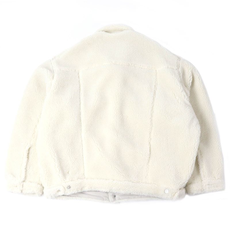 Balenciaga 23AW 774376 Unisex Oversized Boa Jacket Blouson Ivory 2 Made In