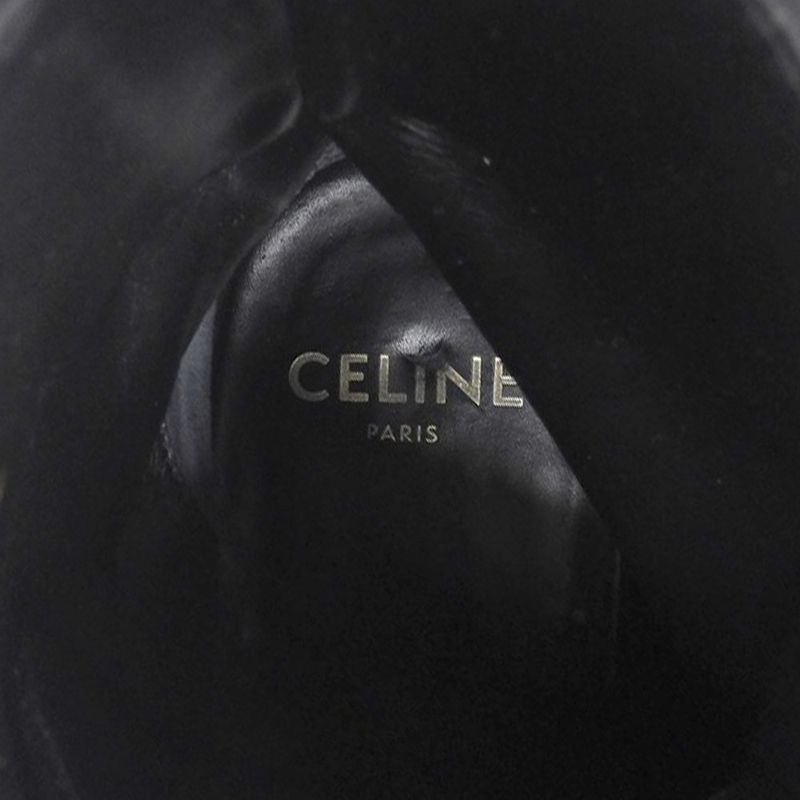 Boxed Super Celine 2021 Buckle LACE UP Boots Leather Ranger Combat Boots Shoes