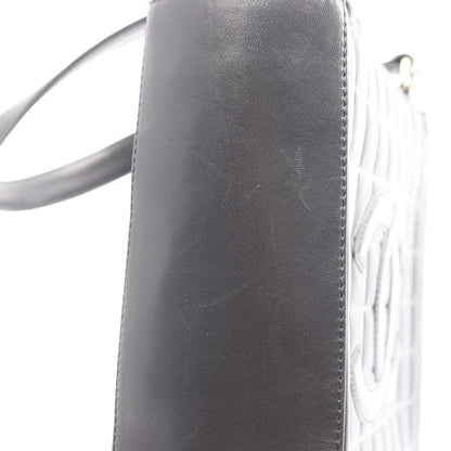 Chanel Tote Bag Chocolate Bar Black Lambskin Choco — view 11