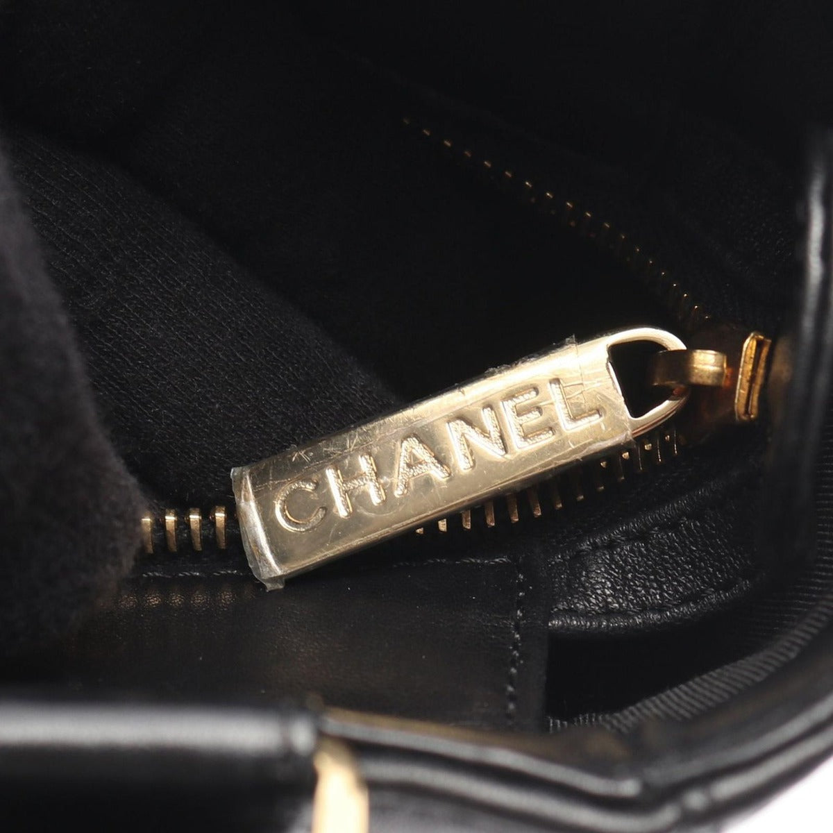 Chanel Tote Bag Chocolate Bar Black Lambskin Choco — view 13