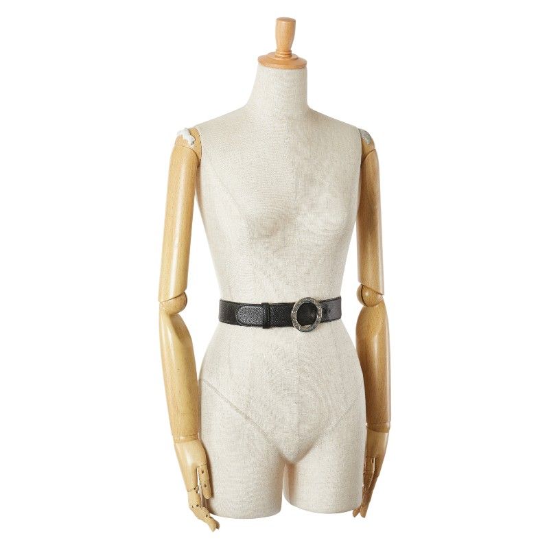 Bulgari Bulgari Black Silver Leather Men's Bvlgari