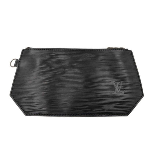 Louis Vuitton Pouch Sac Depot Black Epi Silver