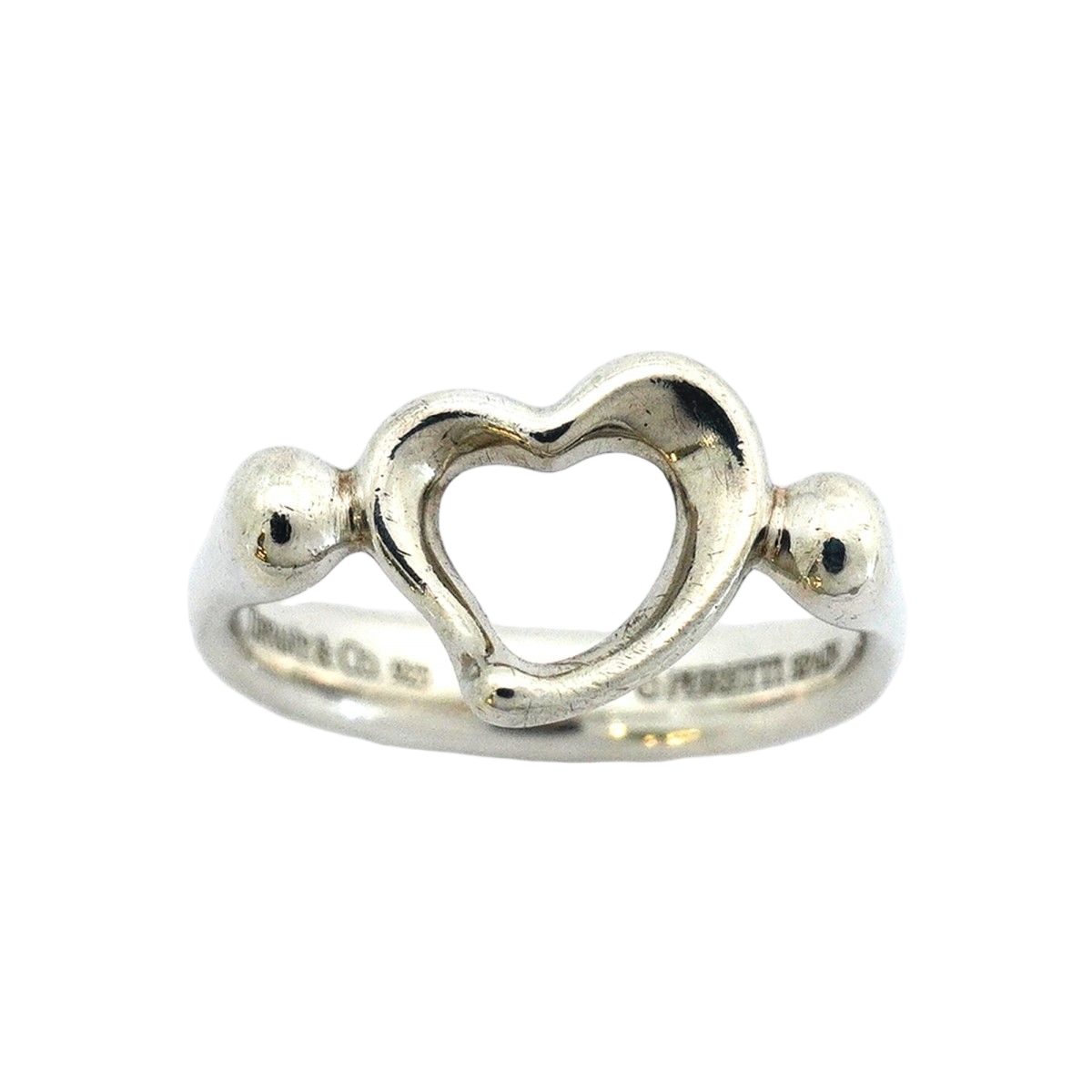 Tiffany & Co Ring Open Heart 925 Sterling Silver — view 2