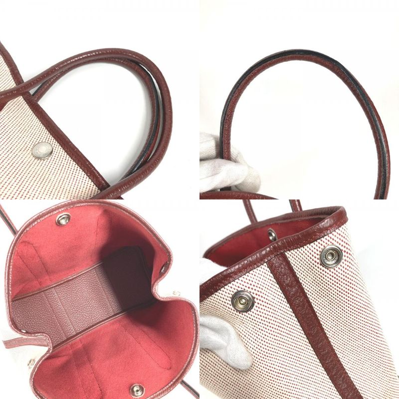 Hermes Handbag Garden Party TPM Garden Party TPM Toile Ash Wine Red