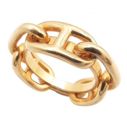 Hermes Legato Gold Chaine D'ancre Scarf Ring