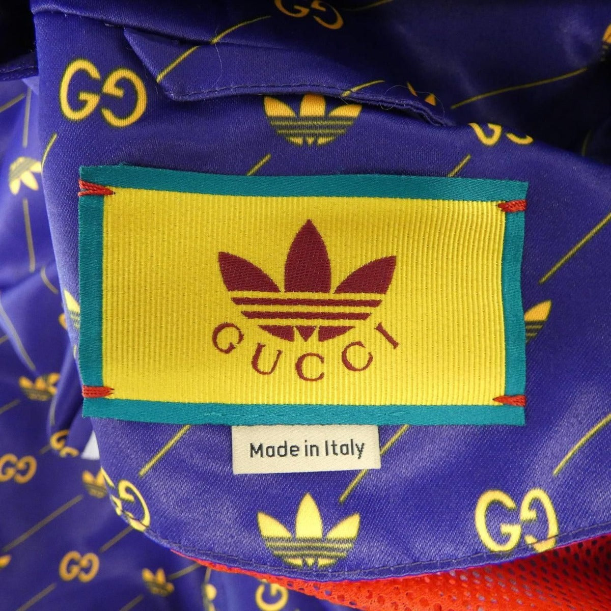 Gucci Adidas Trefoil Print Jacket Zajcz Purple Yellow — view 4