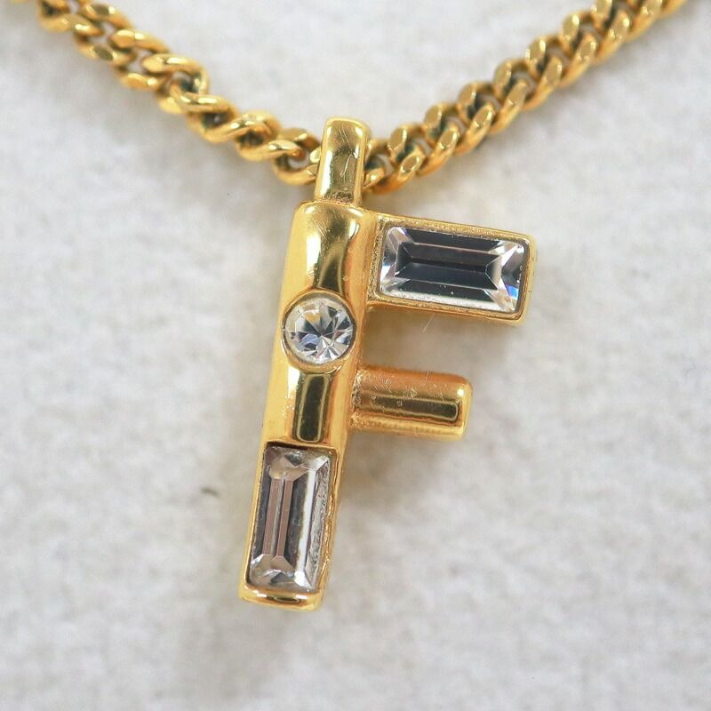 Fendi Logo Necklace Gold