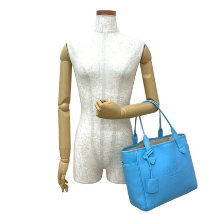 Loewe Heritage Logo Shape Pressed Leather Tote Bag Handbag