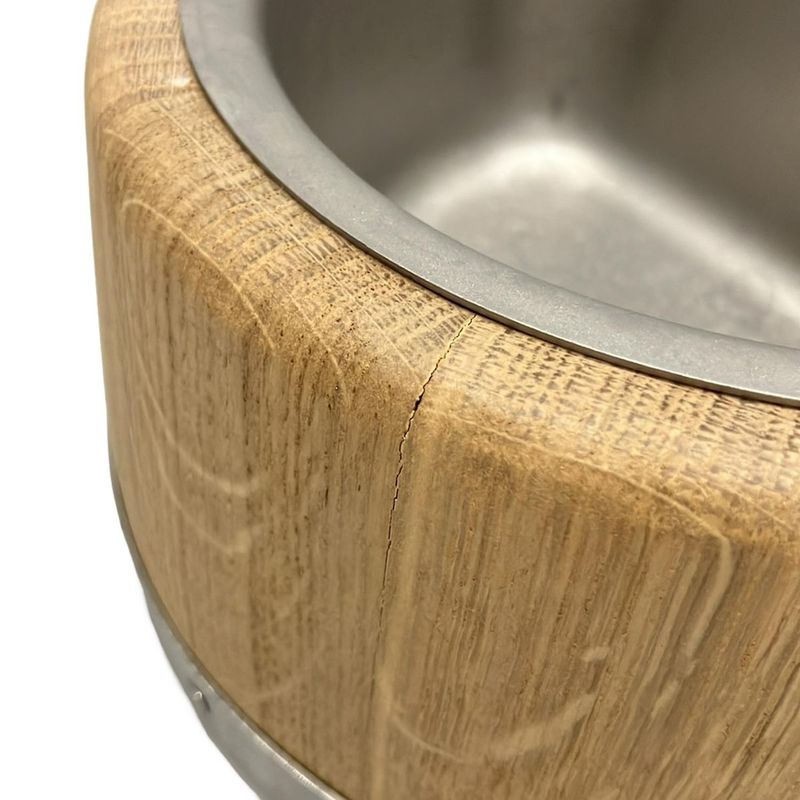 Hermes Small Accessories Dog Bowl PM Light Brown×silver Chaine D'ancre