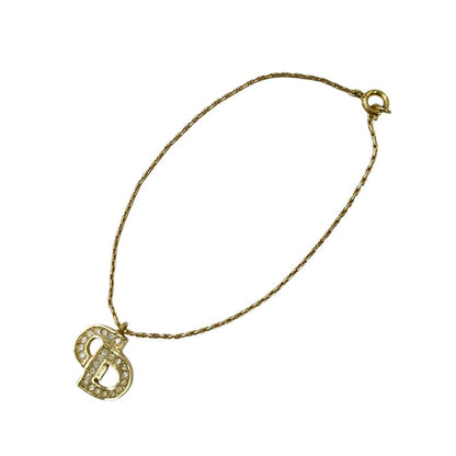 Christian DIOR Bracelet Plated Metal Plated Metal CD Rhinestone Gold