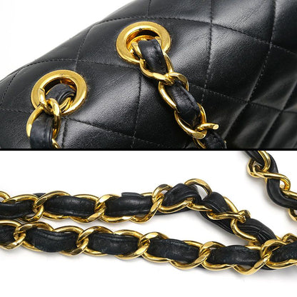 Chanel Matelasse 34 Chain Shoulder Bag Decamato Black Leather