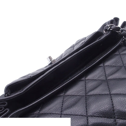 Chanel 2.55 Chain Shoulder Bag Black Silver Leather — view 5