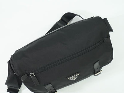Authentic Prada Nylon Shoulder Bag Pochette Black Bag Pre-owned [follow-up