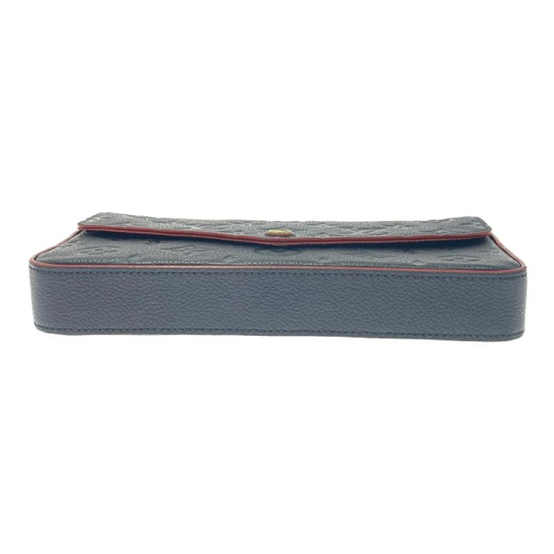 Louis Vuitton M64099 Monogram Empreinte PVC Pochette Felicie Marine Rouge