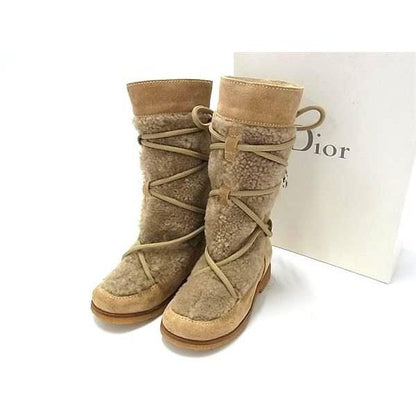 Dior Shearling Boots 25 Shoes Kids Brown