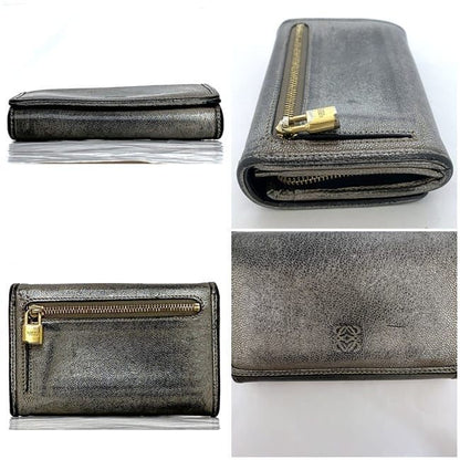 Loewe Fold Wallet Ec22896 Silver Anagram Vintage
