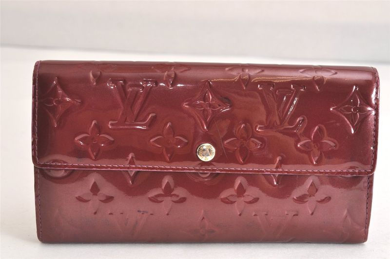 Louis Vuitton Vernis Portefeuille Sarah Wallet Purple M93577 LV 2996n