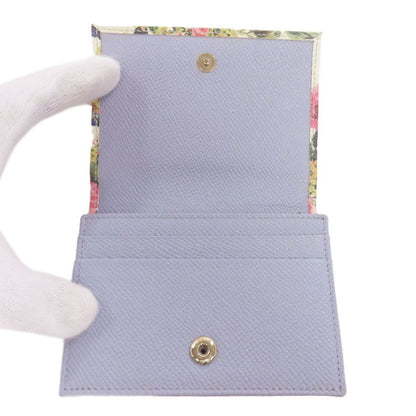 Christian DIOR Flower Card Case Leather Women