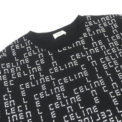 Celine 22AW 2x651637o Cotton Digital Logo Print Crew Neck Loose Short Sleeve