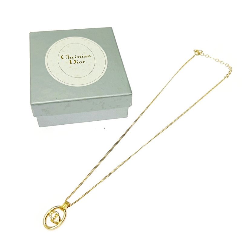 Christian Dior GP CD Logo Oval Necklace Women's 331715 Necklace