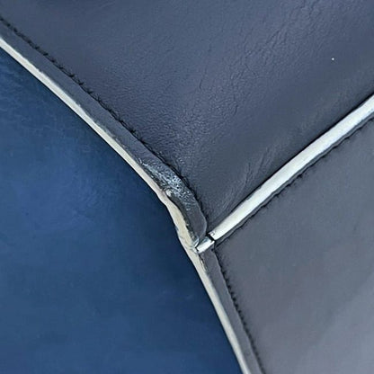 Celine 2 Way Bag Trapeze Blue Navy Excellent Condition Leather Preowned