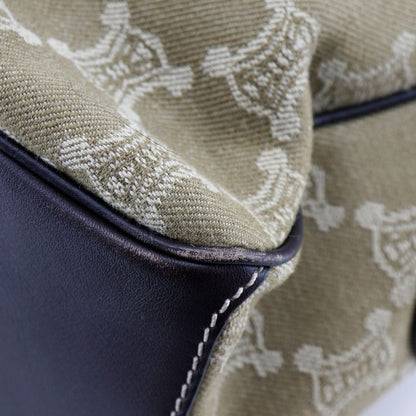Celine Boogie Bag Macadam Canvas Khaki Women's Handbag
