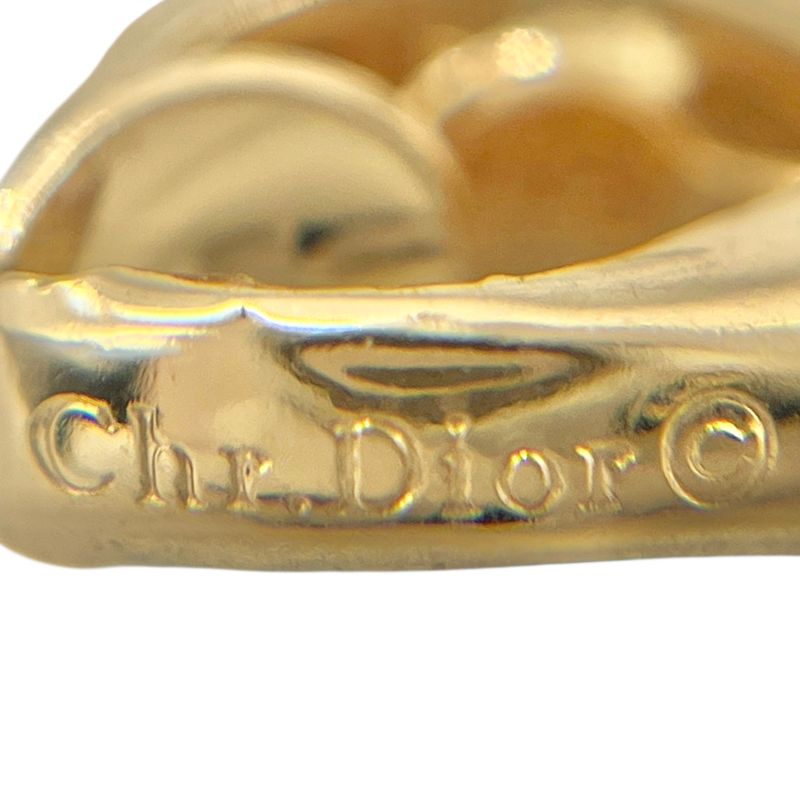 Christian DIOR Earrings Gold Plated Gold Plated Teardrop Vintage Gold