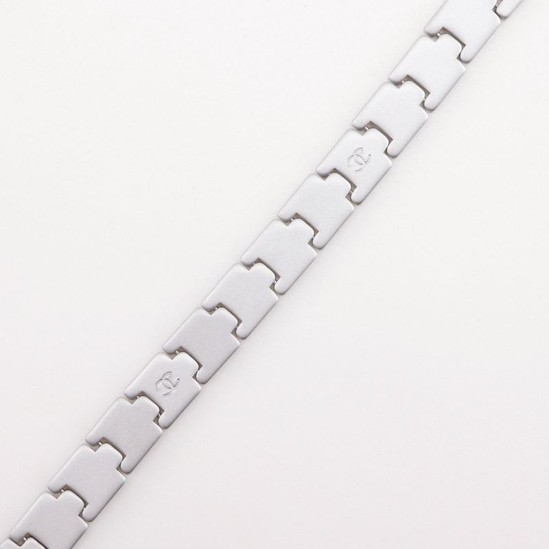 Chanel Coco Mark 99P Metal Silver Ladies 23.5g Bracelet