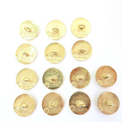 CHANEL Vintage Coco Mark Button Gold Button Metal Button Set Of 14 Gold Ladies