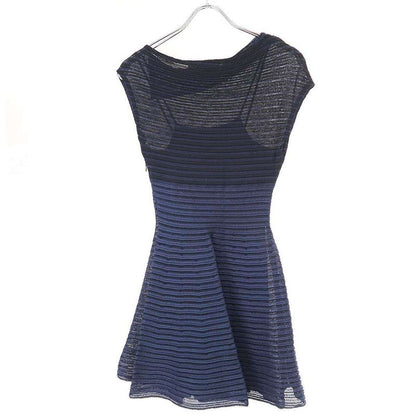 Christian Dior Sleeveless Design Dress 5c24614am535 Navy 36