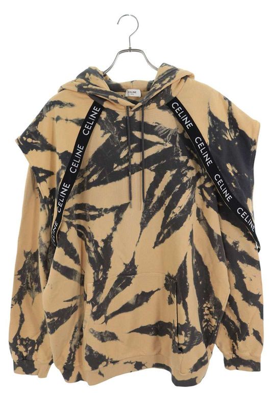 Celine 2y85a333u Tie-dye Logo Belt Pullover Hoodie Men's L