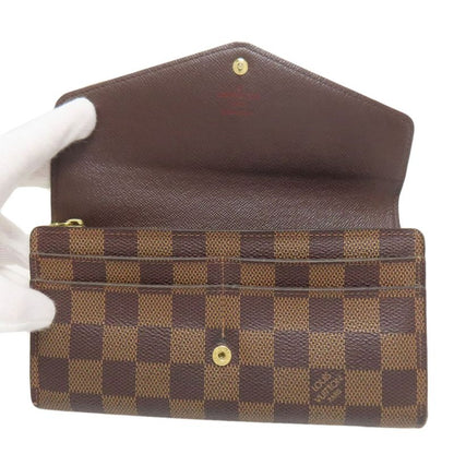 Louis Vuitton N63209 Portefeuille Sarah Long Wallet With Coin Purse In Damier