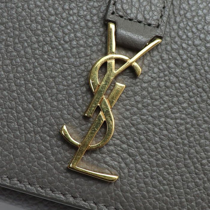 Saint Laurent 6-row YSL Logo Key Case Gray 613334 Ladies Pre-owned
