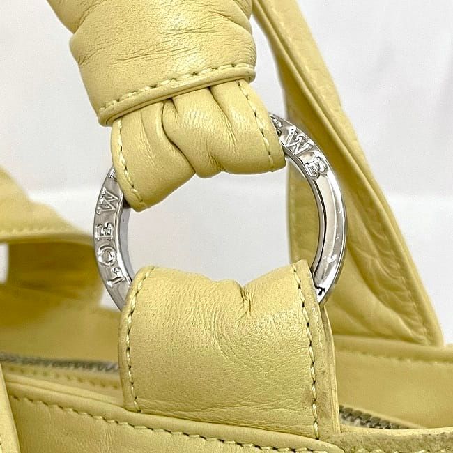Loewe Handbag Yellow Anagram Excellent Condition Leather Suede Preowned