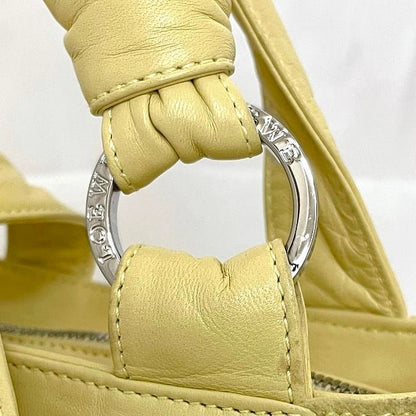 Loewe Handbag Yellow Anagram Excellent Condition Leather Suede Preowned